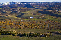 Aerial view of Wyoming range, Wyoming, USA