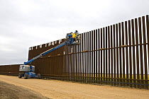 Construction of the US / Mexico border wall  along the Lower Rio Grande wildlife corridor, Hidalgo County, Texas, USA ILCP RAVE January/February 2009