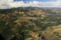 Aerial view of centre of Fiji island, Melanesia, Pacific, September 2007