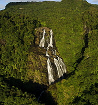 Waterfall on inland mountains of Fiji, Melanesia, Pacific, September 2007