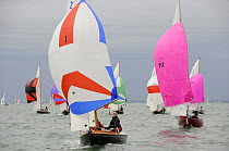 Victory fleet including "Woozle", "Naomi" and "Zara" racing at Cowes Week, August 2009.