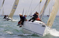 "Jenga" sailing at Cowes Week, August 2009.