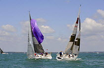 "Kindred Spirit" and "Zest" racing at Cowes Week, August 2009.