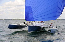 Trimaran "Carbon Tiger" sailing at Cowes Week, August 2009.