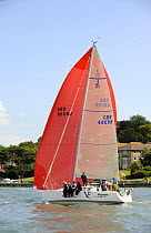 "Jouster" sailing at Cowes Week, August 2009.