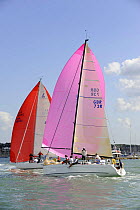"Perseverance" and "Salvo" racing at Cowes Week, August 2009.
