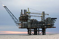 The Judy oil production platform, 110 miles east of Aberdeen in the North Sea. May 2008.