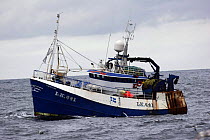 Lerwick registered fishing vessel "Venture" trawling for Monkfish on the continental shelf west of Scotland. June 2008.