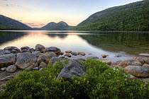 "The Bubbles" and Jordan Pond in Acadia National Park, Maine, USA, July 2008