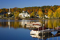 Early morning on Lake Winnipesauke in Meredith, New Hampshire, USA. Meredith Bay. October 2007