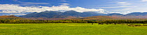 A dairy farm in Jefferson, New Hampshire, USA with the Presidential Range of the White Mountains in the distance. October 2007