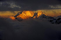 Last light on Mount Donguzorun (4,468ml) seen from Elbrus, Caucasus, Russia, June 2008