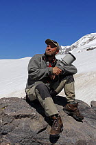 Photographer, Tom Schandy, on Mount Elbrus, Caucasus, Russia, June 2008