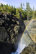 The Blowhole at Fletchers Beach, Ucluth Peninsular, Vancouver Island, British Columbia, Canada