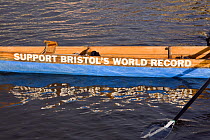 Practice boat for Annie Januszewski and Mel King's row across the Atlantic. Bristol Floating Harbour, 17th September 2009.