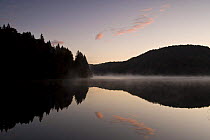 Proscansko lake near Ljeskovac village at dawn, Upper Lakes, Plitvice Lakes National Park, Croatia, October 2008