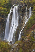 Plitvicka Slap waterfalls, Plitvice Lakes National park, Croatia, October 2008