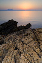 Sunrise over the sea, Alonissos island, Greece, September 2008