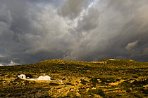 Church building on Antikythera island, Greece, September 2008