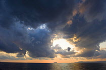 Stormy sky near Antikythera island at sunset, Greece, September 2008