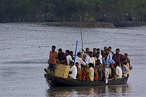 Passenger ferry / shuttle crossing the Kholpatura River, Sundarbans, Khulna Province, Bangladesh, March 2006