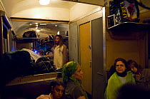 Inside a carriage of the train betwen Manakara and Fianarantsoa, the last train in Madagascar, April 2007