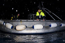 Night-diving, Lofoten, Norway, November 2008 (model released)