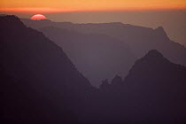Sunset over the Simien Mountains National Park, Ethiopia, November