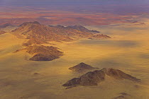 Aerial view of Namib desert from a hot air balloon, Sossusvlei, Sesriem, Namib desert, Namibia, August 2008
