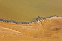 Aerial view of salt pans near the atlantic coast, Walvis Bay, Namib desert, Namibia, August 2008