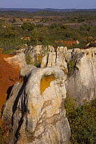 Cerro del Hierro (Iron hill), site of ancient roman iron mines, Parque Natural Sierra Norte, Sierra Morena,  Andalucia, Spain, February 2008
