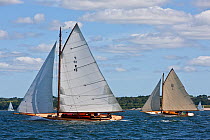 Yachts racing at Newport Classic Yacht Regatta, Rhode Island, USA. September 2009.