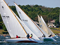 Yachts racing at the 6 Metre Class World Championships. Newport, Rhode Island, USA. September 2009.