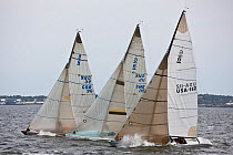 Fleet racing during the 6 Metre Class World Championships. Newport, Rhode Island, USA. September 2009.