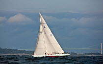 Yachts under sail at the 12 Metre World Championships, Newport, Rhode Island, USA. September 2009.