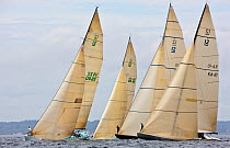 Yachts racing at the 12 Metre World Championships, Newport, Rhode Island, USA. September 2009.