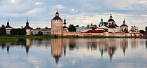 Kirillo-Belozersky Monastery (founded by Sain Kirill of Belozero in XIV century) on the shore of Siverskoe lake. Vologda Province of the Russia North.  Russia Federal Heritage site.   National Park "R...