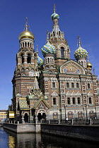 The Church of the Savior on Blood, built on the site where Emperor Alexander II was mortally wounded in 1881. City of St. Petersburg, Russia. June 2007