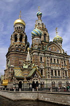 The Church of the Savior on Blood, built on the site where Emperor Alexander II was mortally wounded in 1881. City of St. Petersburg, Russia. June 2007