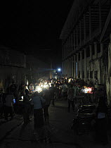 Food stalls at night, next to The House of Wonders, Stone Town, Zanzibar, Tanzania. August 2008.