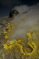 Sulphuric gases coming out of a fumarole (solfatara) Vulcano, Aeolian Islands, Italy, May 2009