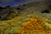 Sulphurous fumaroles (solfatara) Vulcano Island, Aeolians, Italy, May 2009