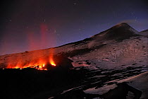 Lava flow in the "Valley del Bove" the Eastern side of Mount Etna Volcano, Sicily, Italy, May 2009