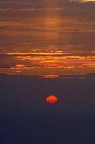 Sunset viewed from Moutti tis Sotiras mountain, Akamas Peninsula, Cyprus, April 2009