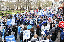 Crowd at the Wave climate change march ahead of the Copenhagen climate summit, London, UK, 5th December 2009
