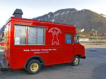 Fast food van, Svalbard, Norway, June 2009