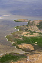 Aerial view of coast, Suurrahu, Matsalu National Park, Estonia, May 2009