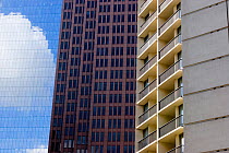 Abstract apartment and office buildings, Philadelphia, Pennsylvania, USA