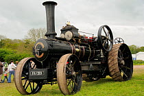Steam powered traction engine on display at North Somerset Show, Wraxall, Nr Bristol, UK. May 2009