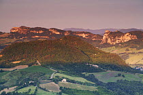 View towards the foothills of the Apennines in Italy at sunrise, from San Marino, May 2009